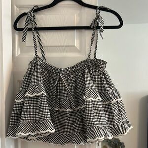 Innika Choo Black and White Gingham Women's Top/skirt